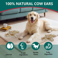 Natural Farm Cow Ears Dog Chews, Thick Cut Rawhide Alternative,120g