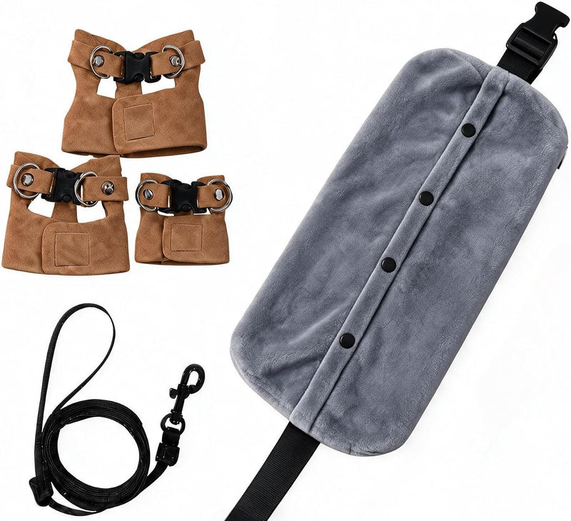 Bearded Dragon Leash & Harness Set with Travel Carrier Sling