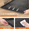 Sweetcrispy 36 Inch Dog Crate, Medium Dog Cage, Foldable Puppy Pet Kennel