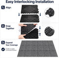 18 Pcs Horse Stall Mats 4 x 8 ft Plastic Stable Mat Interlocking