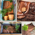 3PCS Tortoise Water Bowls with Ramp Leaf Tortoise Food Dish Reptile Food Water Bowls Reptile Bathing Pool Aquarium Ornam