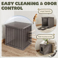 Outdoor Cat House Weatherproof, Resin Durable Cat House Condos for Outdoor & Indoor Cats Easy to Clean & Assemble Cat Sh