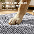 Grandaily Dog Door Mat for Muddy Paws 30x20, Chenille Dirt Trapper Doormat