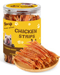 PAWUP Chicken Jerky Strips Dog Treats, Low Fat High Protein, Natural Chicken Dog Jerky, Training Treats for Small & Medium Dogs, 12.5 oz