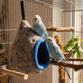 MuYaoPet Bird Parrot Nest Hammock for Parakeet Conure Lovebird Small Animal Hamster Sugar Glider Hanging Bed Hideout House (S(Length:6.2inch), Gray)