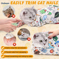 ondware 27.6In Self-Adhesive Cat Grooming Wrap, Anti-Escape Cat Restraint for Nail Clipping, Cat Swaddle Wrapping Cloth for Pet Cleaning & Beauty, for Cats up to 15lbs, Cat Gifts