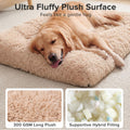 JOEJOY Large Dog Bed Crate Pad, Deluxe Plush Washable Dog Beds Fulffy Soft Kennel Pad Anti-Slip Pet Sleeping Mat for Ext