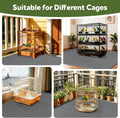 Silicone Bird Cage Mat 57" x 40" Under Crate Floor Protector, Dark Grey
