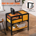 VEVOR Tortoise Habitat, Cedar Wooden Tortoise House Indoor & Outdoor, Tortoise Enclosure with Light Stand, Reptile Enclo
