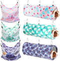 Sweetude 6 Pcs Rat Hammock Set Ferret Hanging Tunnel 3 Tier Guinea Pig Hammocks Hideout Soft Chinchilla Bed for Cage Acc