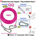 Topknot Dog Tie Out Cable and Stake for Yard,with 2x20FT Heavy Duty Cables,360°Swivel Dog Run Anchor- No Tangle,Runner f