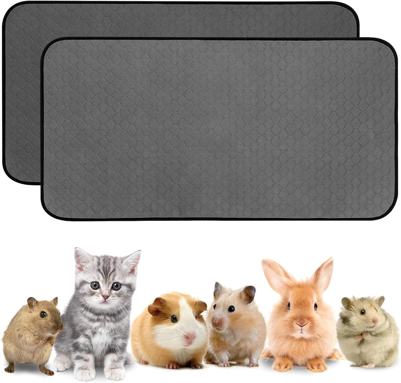 2 Pack Guinea Pig Cage Liners, Washable Guinea Pig Pee Pads Waterproof Reusable & Anti Slip Guinea Pig Bedding Fast and 