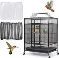 2 Pcs Bird Cage Cover Bird Cage Seed Catcher Soft Airy Nylon Mesh