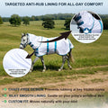 Mini Horse & Pony Mesh Fly Sheet with Neck & Belly Wrap White 46