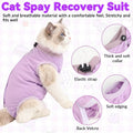 Cat Recovery Suit for Spay Abdominal Wounds, Kitten Onesie Bodysuit
