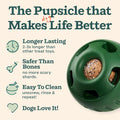 WOOF Starter Pack - Interactive Dog Ball Toy for Boredom - Dog Treat Molds Silicone - Chicken-Flavored Healthy Treats for Dogs - Pupsicle Doggy Enrichment Toy - for Large Pups - 25-75 lbs