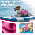 VIVAGLORY Dog Life Vest Neoprene Dog Swim Vest, M