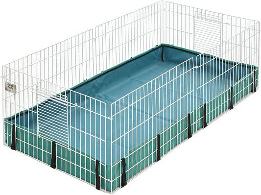 MidWest Homes for Pets Guinea Habitat Cage, Washable PVC Canvas Bottom, Secure Sides, Tool-Free Setup, Expandable Small 