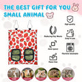 3 Pcs Rabbit Hay Feeder, 2-Hole Hanging Guinea Pig Hay Bags Washable Bunny Hay Bag for Rabbits, Chinchillas, Hamsters, S