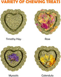 Sofier 12Pcs Timothy Hay Treats Rabbit Toys Bunny Toys Guinea Pig Natural Chews for Teeth Handmade Rabbit Chews and Trea