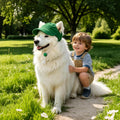 Pet Dog Baseball Cap, Cat Hat, Cat Dog Sun Cap with Ear Holes, Adjustable Puppy Outdoor Sun Hat (Pure Green, Large)