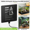 USB Reptile Heat Pad, 8"X8" 12W Heating Mat for Reptiles