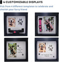 OtterPets Dog Urn for Ashes, 4 Customizable Displays with Paw Print Ink Kit and Flannel Bag, Pet Urns for Dogs Ashes, Pet Cremation Box, Cat Urn for Ashes, Dog Ashes Keepsake (Black)