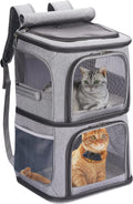 2-in-1 Double Pet Carrier Backpack for Small Cats & Dogs