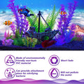 Ameliade Fish Tank Decorations & Aquarium Plastic Plants Accessories Set