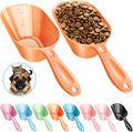 Dog Food Scoop 2 Pack, Pet Cup Capacity Cat Food Scooper With Measuring Lines For Dog, Puppy and Cat Coffee Bean, Flour 