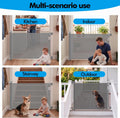 Retractable Baby Gates, Mesh Dog Gate for Doorways, 33.6" Tall, Expands to 55" Wide,Pet Safety Essential Fit for Baseboards, Wide Toddlers Gates for Hallways, Indoor & Outdoor,Gray