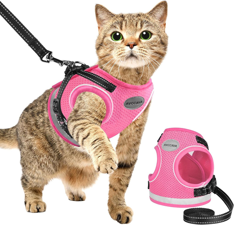 Cat Harness and Leash Set, Escape Proof Soft Vest with Reflective Strap