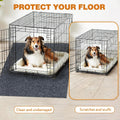 TRINKA Dog Crate Mat Liner, 46" X 60" X 0.2" Extra Large Waterproof Non-Slip Mat for Under Dog Kennel, Absorbs Urine Washable Reusable Under Pet Crate Pad to Protect Floors (Dark Gray)