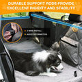 COMPAWNY Dog Car Seat Cover for Back Seat, Hard Bottom Back Seat Extender for Dogs, Waterproof Car Hammock, Backseat Bed and Car Seat Protector, Nonslip Fit for Cars, SUVs, Trucks, 52 x 25 in, Gray