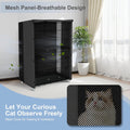 ExploreLand Breathable Catio Cover,Blackout Cat cage Cover for Pets' Good Night &Sunshade,36" L x 24" W x 50" H,Fits for Amazon Basics Cat Cage(Cover Only)