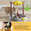 PetPals Cat Slow Feeder, Treat Dispenser - Interactive Cat Puzzle Toy for Small Pets & Kittens, Mental Stimulation Pet Food Feeding Toy, Dry Food Dispensing Cat Toy
