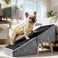 Space-Saving Dog Ramp for Bed, 2-in-1 Ottoman for Small Dogs
