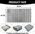 BNOSDM 78.7 in Rabbit Cage Liners Washable Reusable Bunny Bedding Pets Dog Whelping Pads with Anti Slip Bottom Pad Rug f