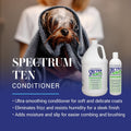 Chris Christensen Spectrum Ten Dog Conditioner, Groom Like a Professional, Gentle Cleansing, Leaves Coat Soft & Silky, Gorgeous Shine, Made in the USA, 473ml