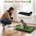 Dog Grass Pad with Tray 32"x22" Dog Potty Grass with 8pc Pee Pads