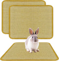 DYAUS Rabbit Scratching Pad, Sisal Bunny Scratch Pad, Natural Rabbit Foraging Mats for Cages, Indoor Bunny Toys Accessor