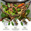 Reptile Jungle Climbing Vines with Leaves, 3-Strand Bendable Branch