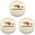 Evergreen Forest Mini Candles Plant-Based Wax, 3 Pack Pet House