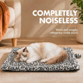 Self Warming Cat Pad for Cats and Small Dogs, Non Electric Thermal Pet Mat, Washable Soft Sleeping Mat with Non Slip Backing, Indoor & Sheltered Outdoor Use, 22 x 18 in, Black/White