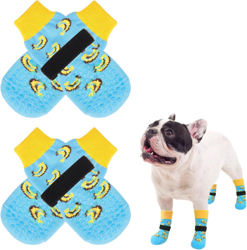SCENEREAL Anti Slip Dog Socks to Prevent Licking Paws for Hardwood Floors
