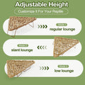 Nebulist Adjustable Bearded Dragon Hammock – Natural Seagrass Reptile Hammock with Collapsible Metal Legs – Lizard Hammo