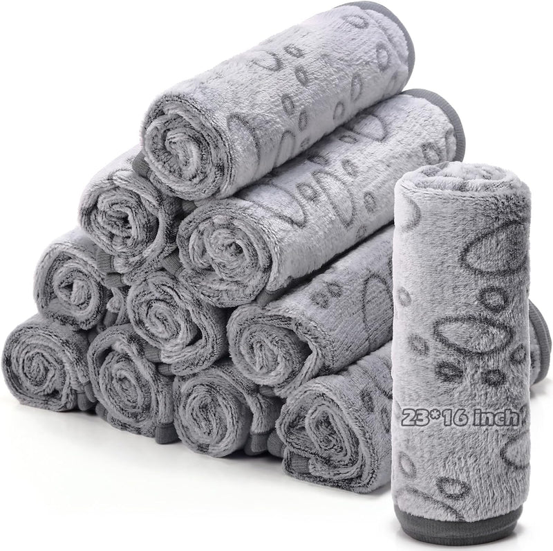 Tegeme 12 Pcs Puppy Blanket for Litter Dog Cat