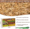 ZeeDix 6 OZ Long Fiber Sphagnum Moss for Reptiles, 8 QT Terrarium Moss