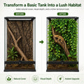 Mechpia Reptile Plants, 2 Pieces Terrarium Snake Hanging Plants Vines Decor Artificial Leaves Tank Accessories for Beard