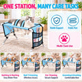 Dog Grooming Hammock with Stand, Foldable Pet Bathing Hammock for Cats